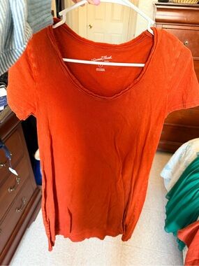 Universal Thread Women's High-Low Scoop Dress in Rust Orange